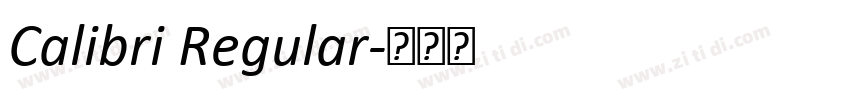 Calibri Regular字体转换